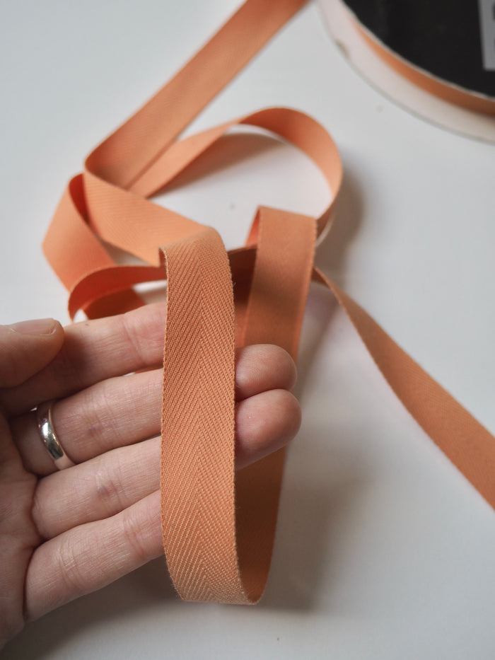Shindo Apricot Herringbone Cotton Tape 15mm