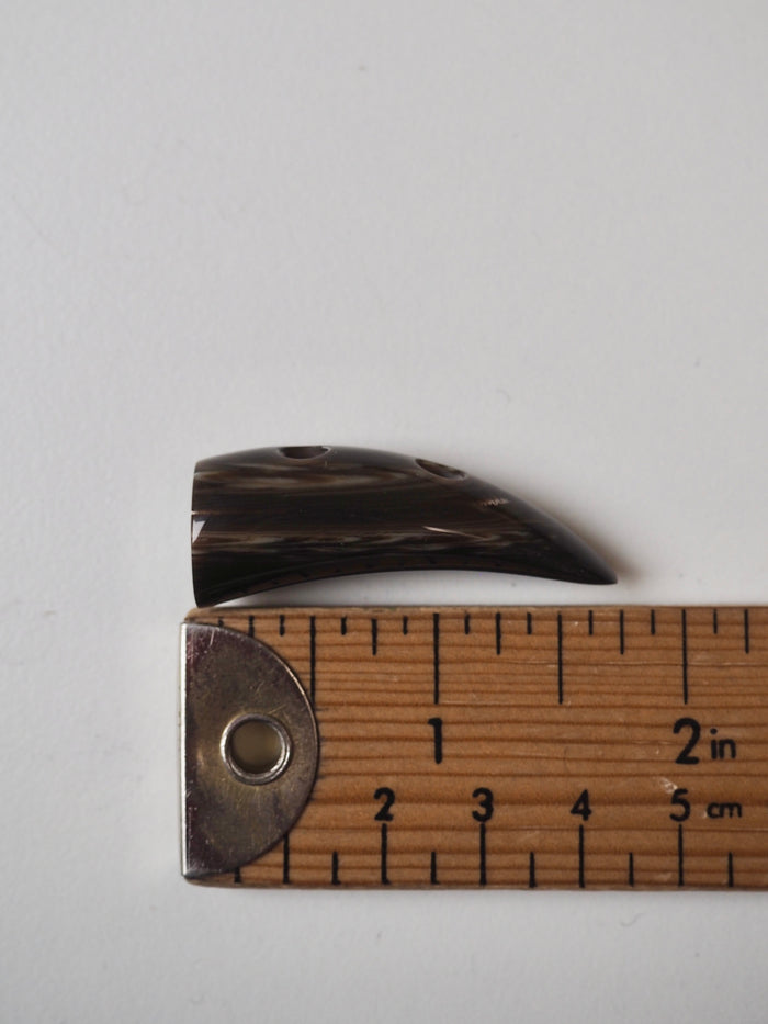 Shiny Brown Horn Duffle Toggle 4.5cm