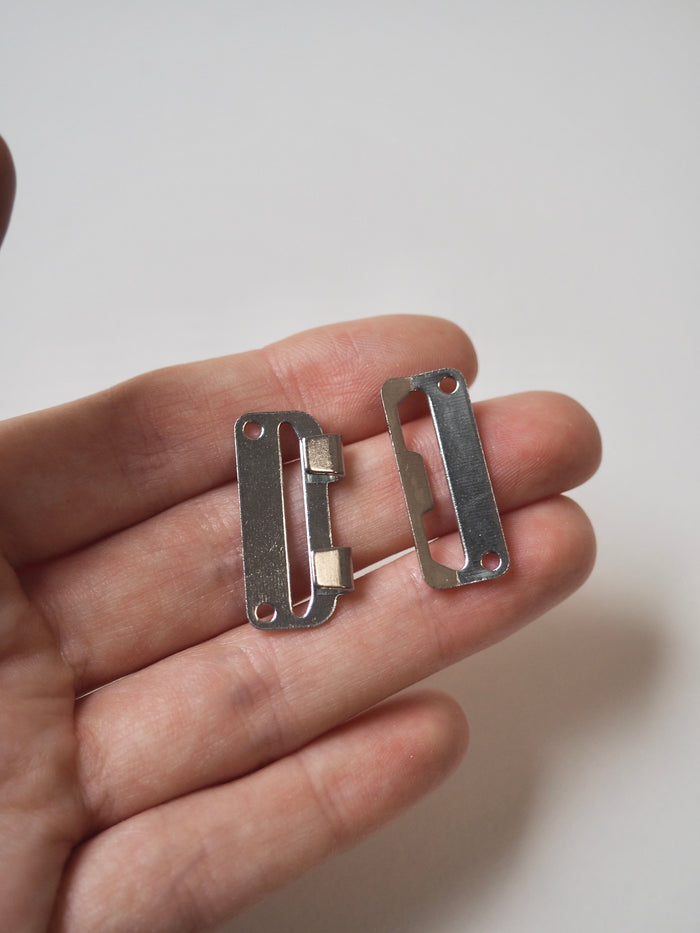 Silver Double Hook + Bar 25mm