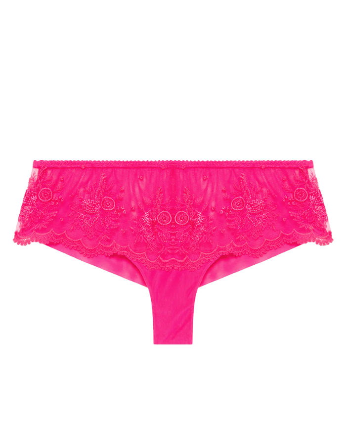 Simone Perele 1E2630 Fuchsia Intrigue Lace Bikini Myselflingerie.com