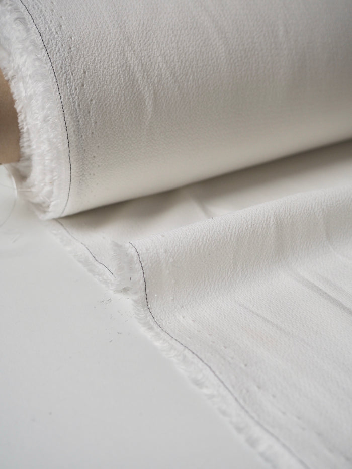 Soft White Crinkle Crepe