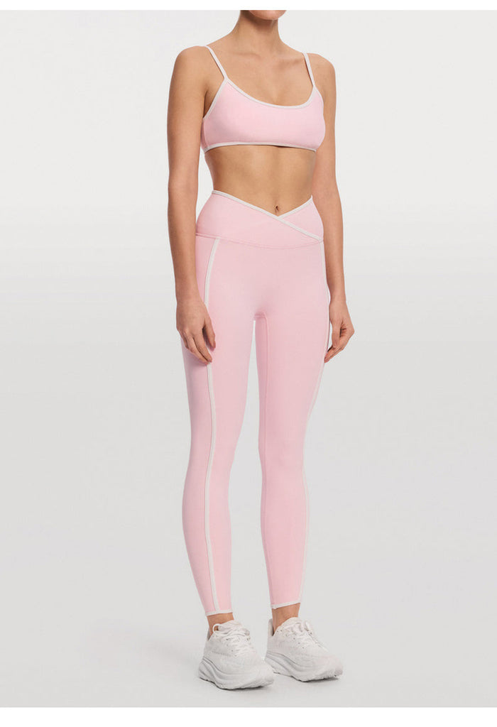 SPARK Contrast Color Spaghetti Straps Fitness Sports Bra RX6008