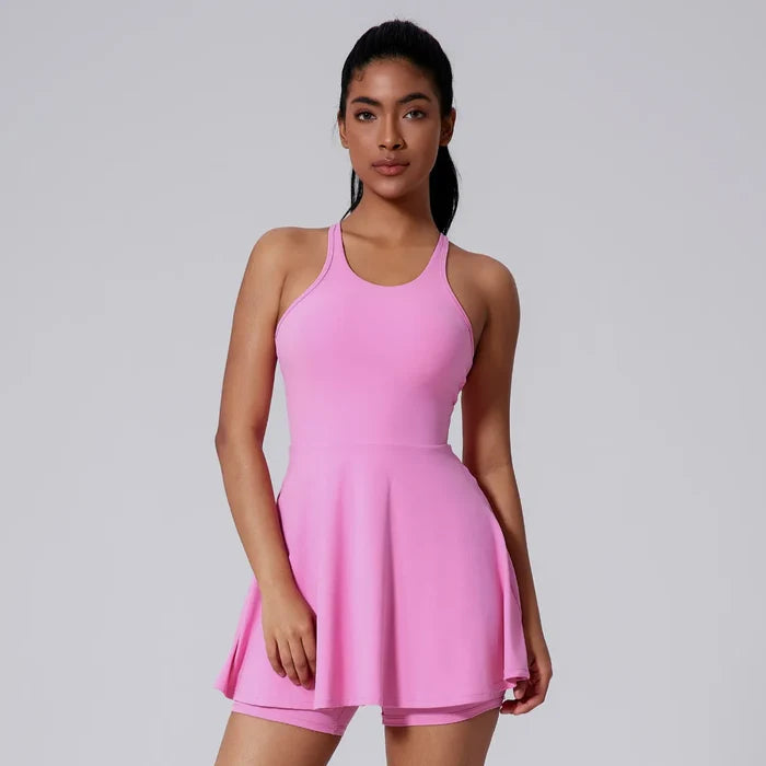 SPARK Fitness Tennis Dress with Built-in Shorts CY5208