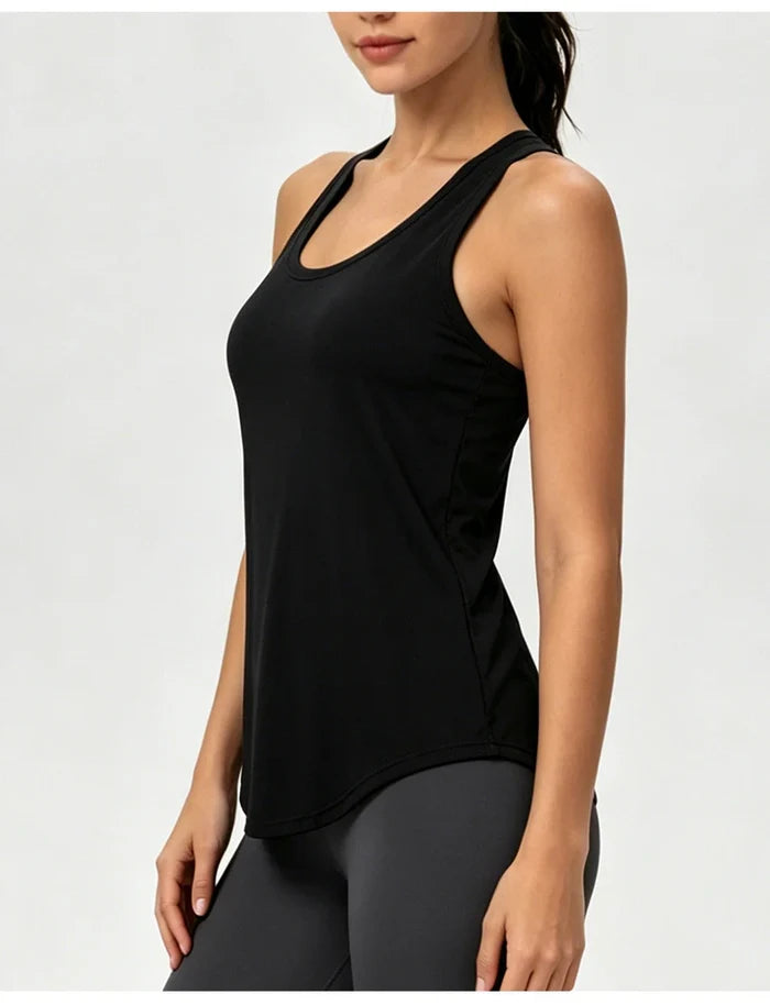 SPARK Women's Summer Cool Fabric High Elastic Yoga Tank Top YEL12131