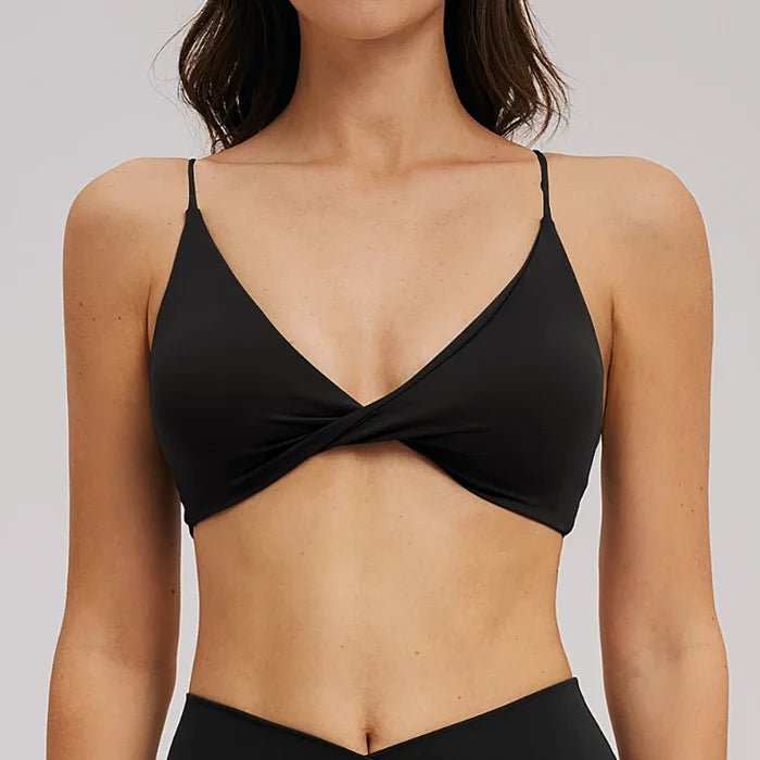 SPARK Women's V-neck Spaghetti Strap Yoga Bra ZC5544