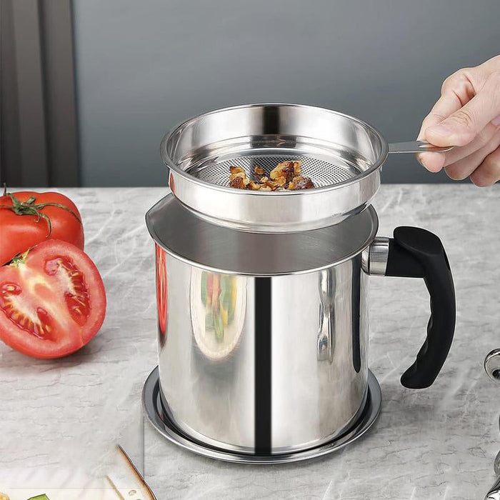 Stainless Steel Oil Strainer Pot