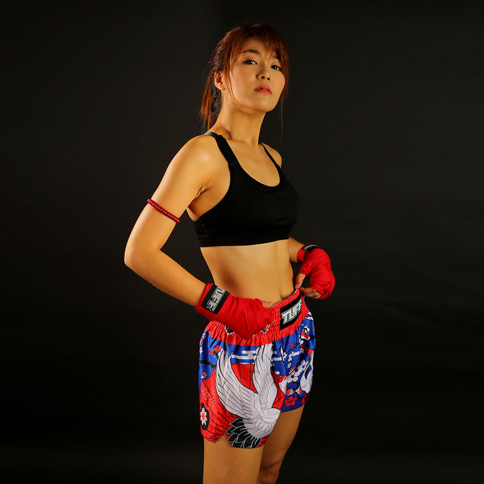 TUFF Muay Thai Shorts Boxing Trunks Traditional Style (TUF-MS639-BLU)