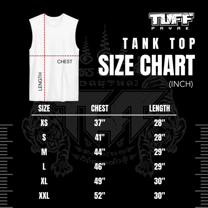 TUFFPAYAK Muay Thai Tank Top Boxing Sleeveless Vest Gym Jersey (TPY-TT002)