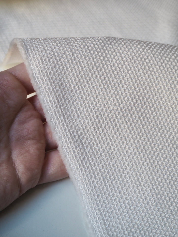 White Sateen Dotted Jacquard