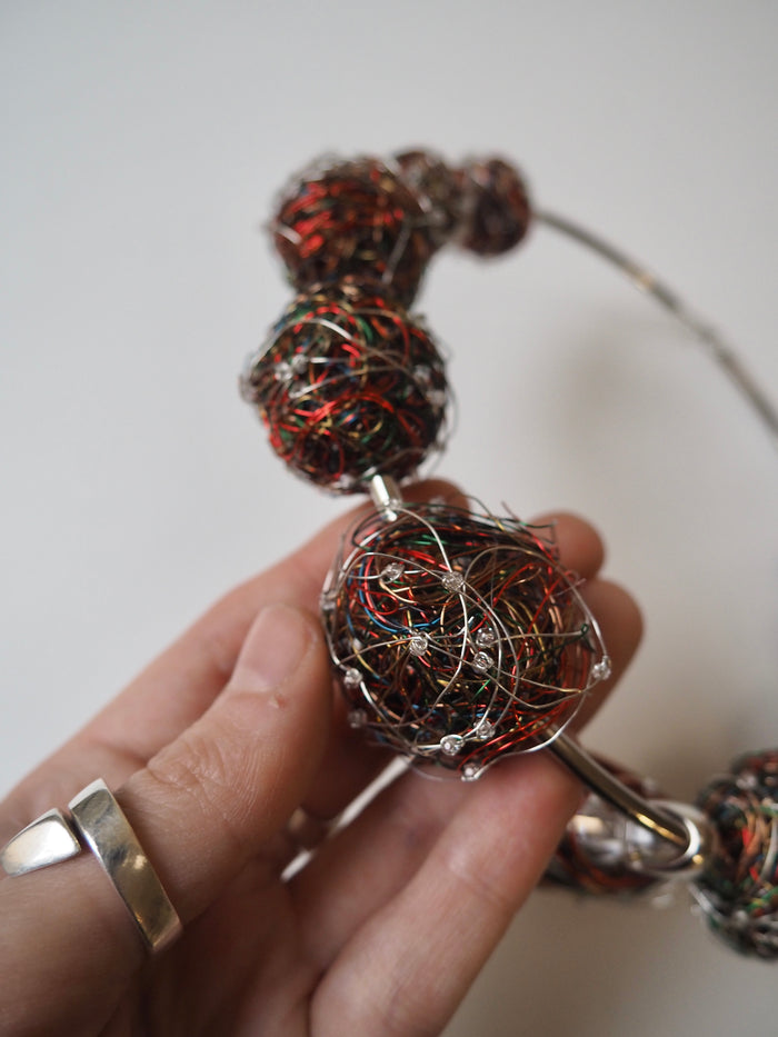 Wire Nest Bead Necklace