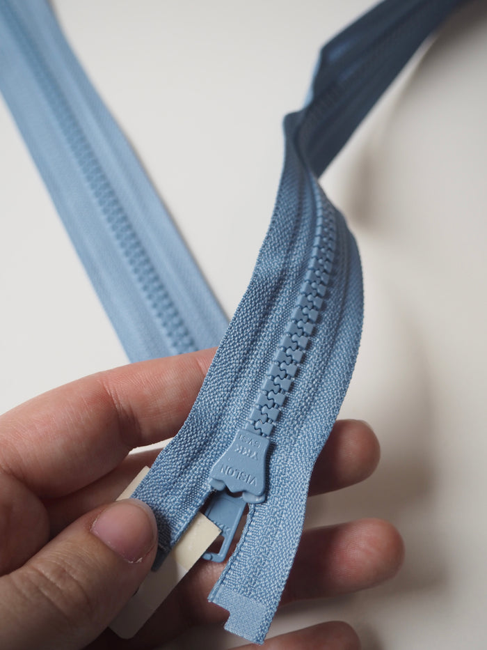 YKK 48-52cm Light Blue Plastic Open-Ended Zips