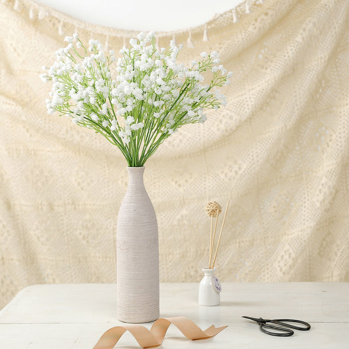 White Babys Breath Artificial Flowers, Gypsophila Real Touch Silk Flowers Stem