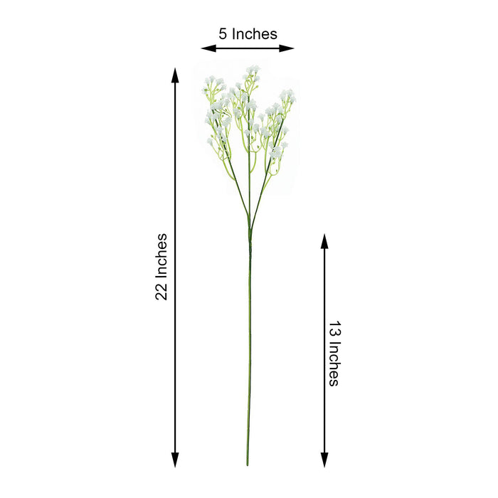 White Babys Breath Artificial Flowers, Gypsophila Real Touch Silk Flowers Stem