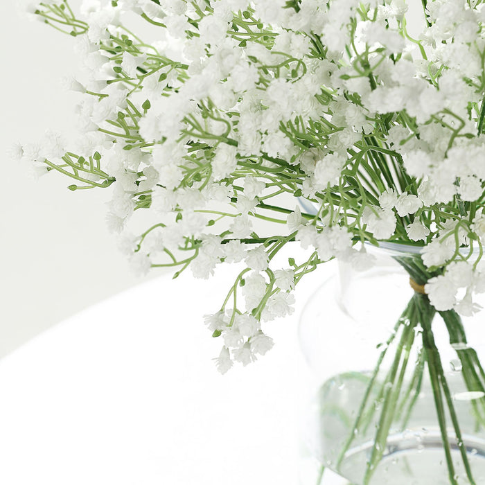 White Babys Breath Artificial Flowers, Gypsophila Real Touch Silk Flowers Stem