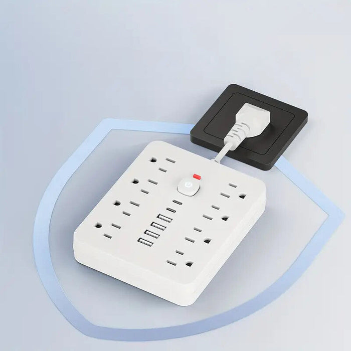 14-in-1 Multifunctional Power Strip with USB & USB-C Ports
