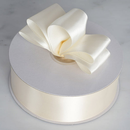 1.5" x 50 Yards Solid Satin Ribbon - Ivory