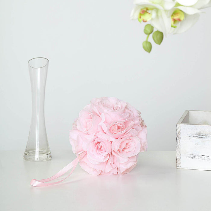 Flower Ball, Silk Rose Pomander Kissing Ball