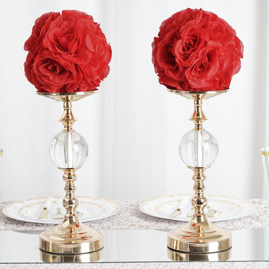 Flower Ball, Silk Rose Pomander Kissing Ball