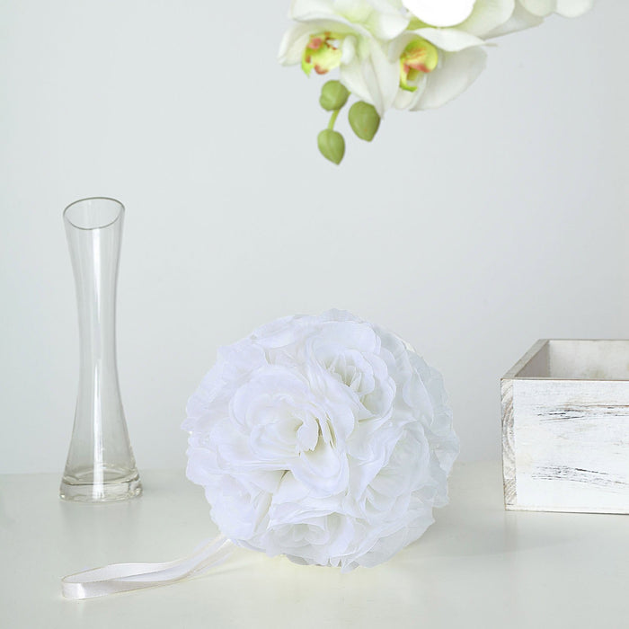 Flower Ball, Silk Rose Pomander Kissing Ball