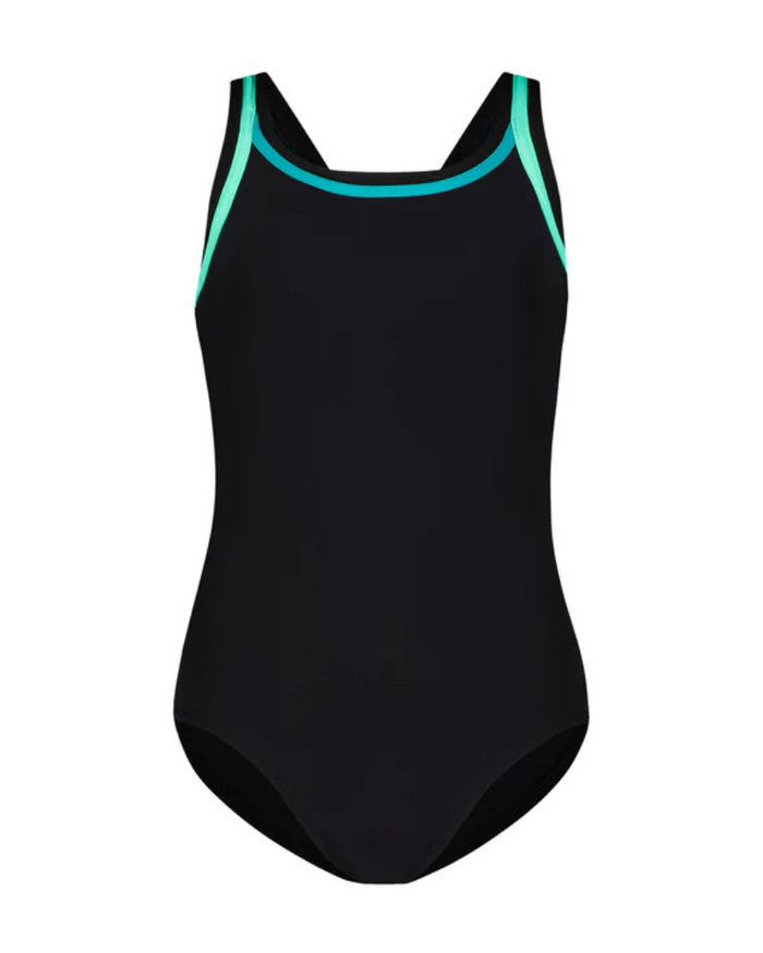22FL040 Black/Jade Black Teen Bathing Suit Removable Cups