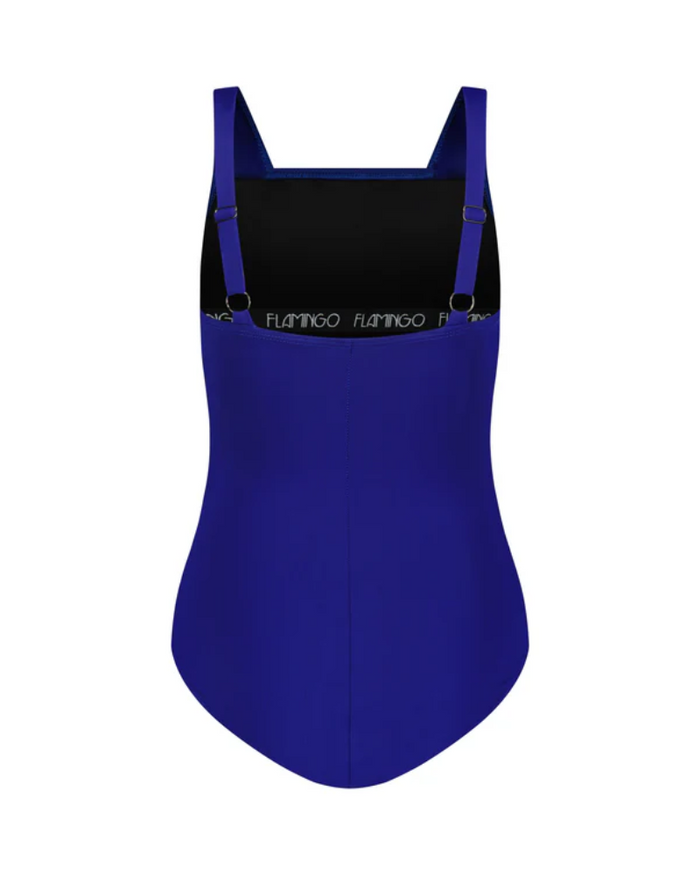 Flamingo Blue Shirred Soft Cups Swimsuit Myselflingerie.com