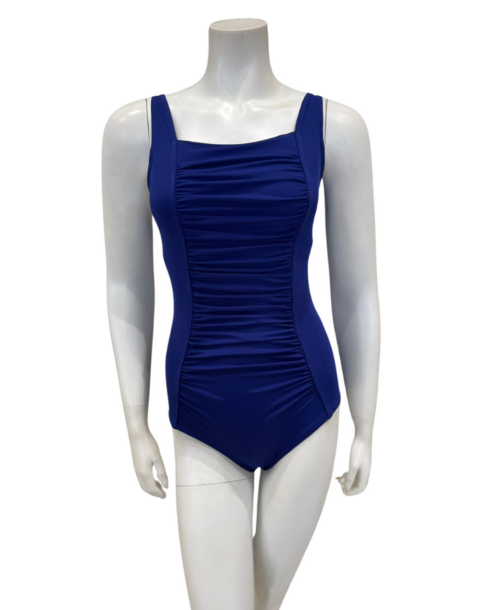 Flamingo Blue Shirred Soft Cups Swimsuit Myselflingerie.com