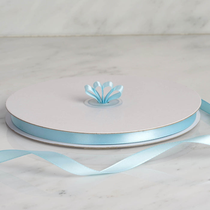 3/8" x 100 Yards Solid Satin Ribbon - Light Blue
