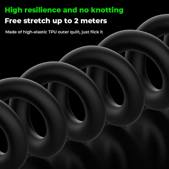 4-in-1 Coiled 240W Rapid Charging Cable
