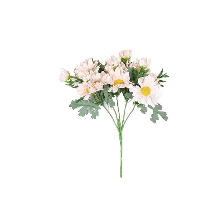 4 Pack | 11inch Artificial Daisy Flower Bushes, Silk Flowers For Vases - Rose Gold/Blush