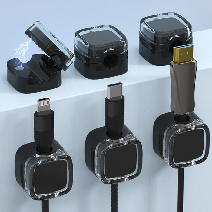 6 Pack Magnetic Cord Organizer Holder