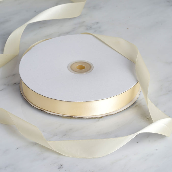 7/8" x 100 Yards Solid Satin Ribbon - Ivory