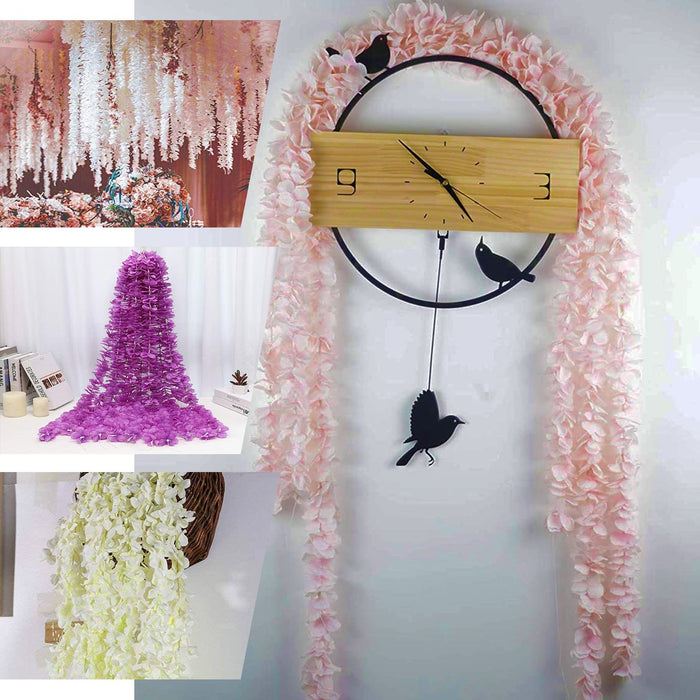 7FT Purple Silk Hydrangea Artificial Flower Garland