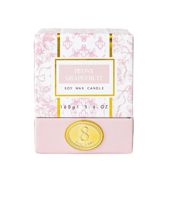 8 Oak Lane Peony Grapefruit Soy Wax Candle
