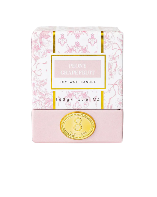 8 Oak Lane Peony Grapefruit Soy Wax Candle