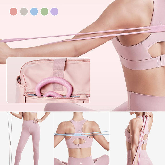 8-Shaped Silicone Resistance Band with Massage Grip