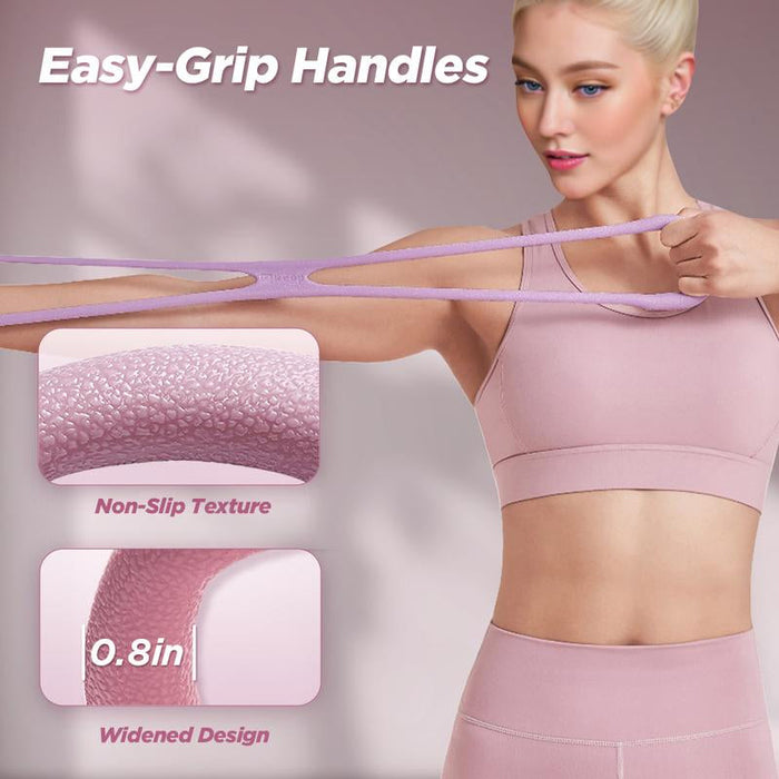 8-Shaped Silicone Resistance Band with Massage Grip