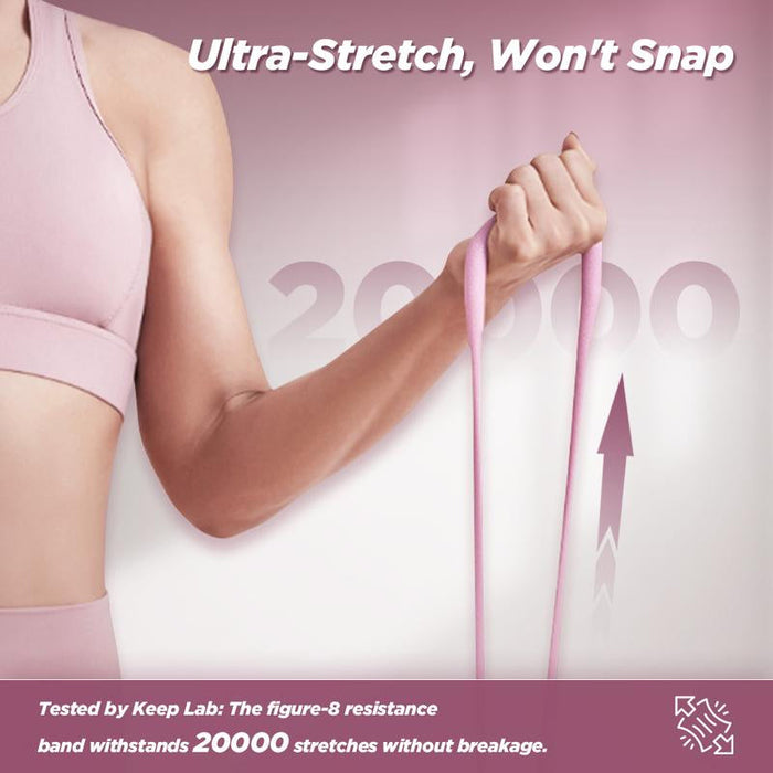 8-Shaped Silicone Resistance Band with Massage Grip