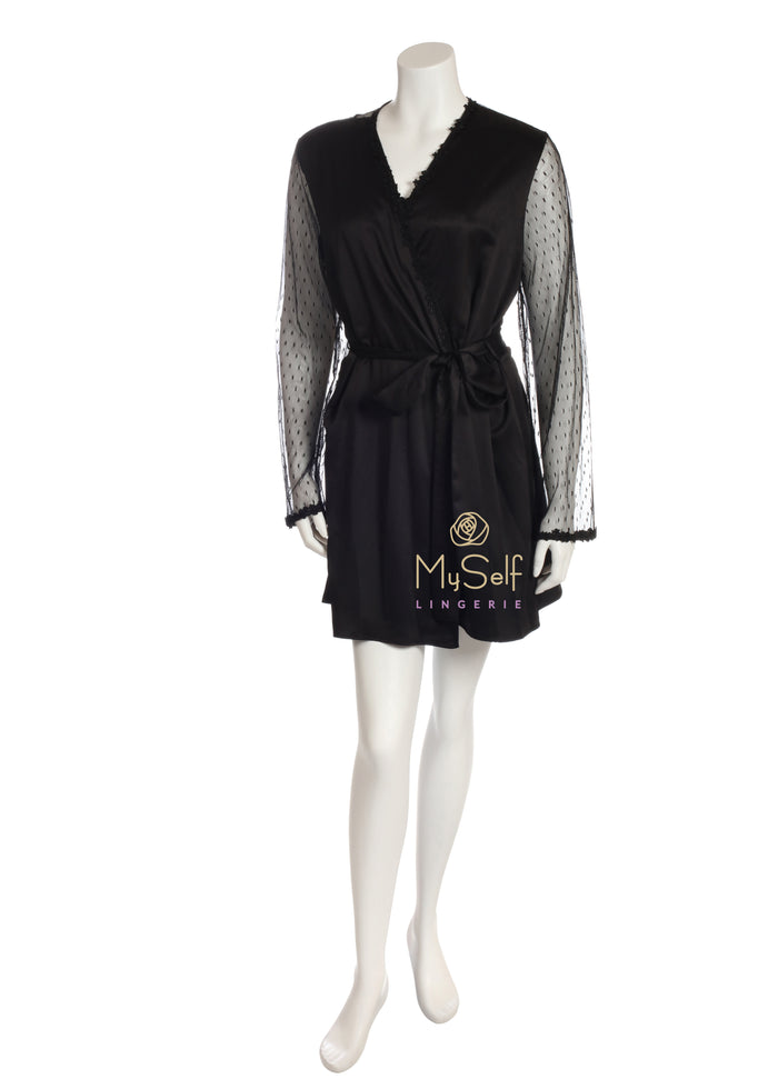 Flora Nikrooz 8061 Showstopper Short Robe MYSELFLINGERIE.COM