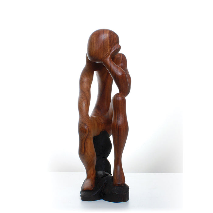 African Wooden Thinker Statue