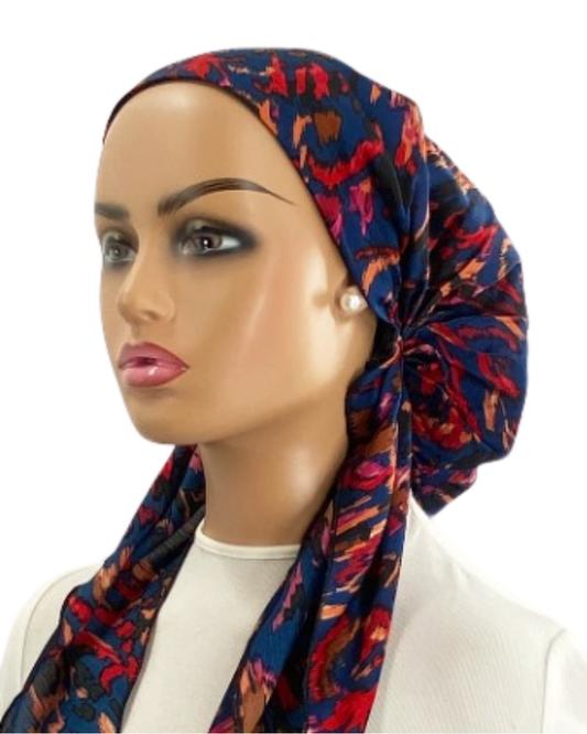 Ahead P8010 Blue Tide Mark Classic Fit Pre-Tied Bandanna Myselflingerie.com