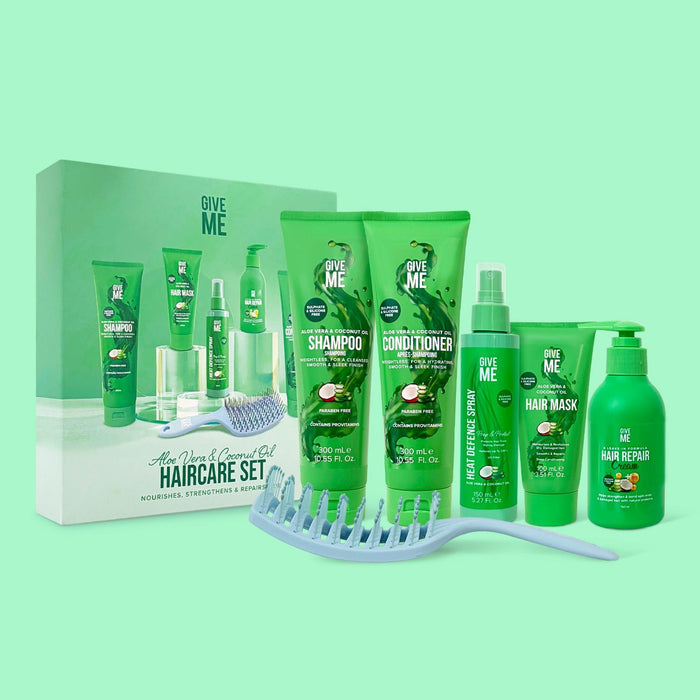Aloe Vera & Coconut Oil Full Haircare Set (Worth £57.94) - Give Me Cosmetics