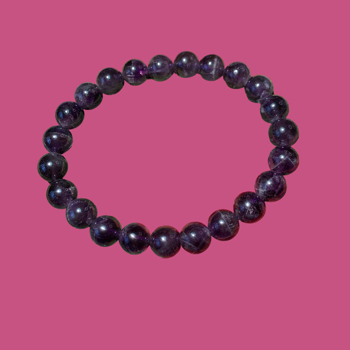 Amethyst 7mm Bracelet