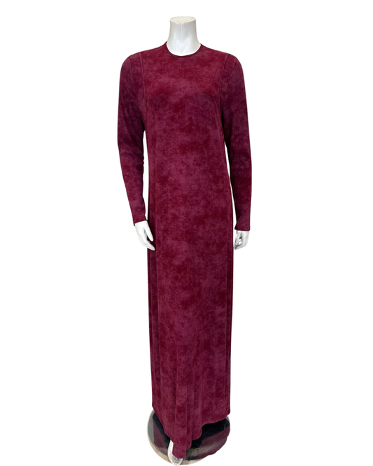 Angelice S-7413 Merlot Logo Ribbed Modal Coverall Nursing Nightgown Myselflingerie.com