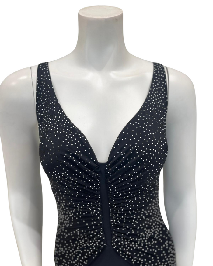 Anita 7206 Black Sabina Mini Dotted Ruched Swimsuit Myselflingerie.com