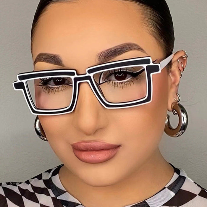 Anti-blue Light Color Block Eyeglasses