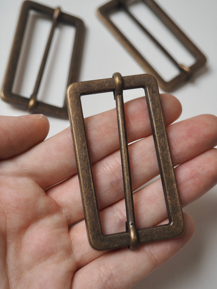 Antique Brass Tri-Slider 50mm
