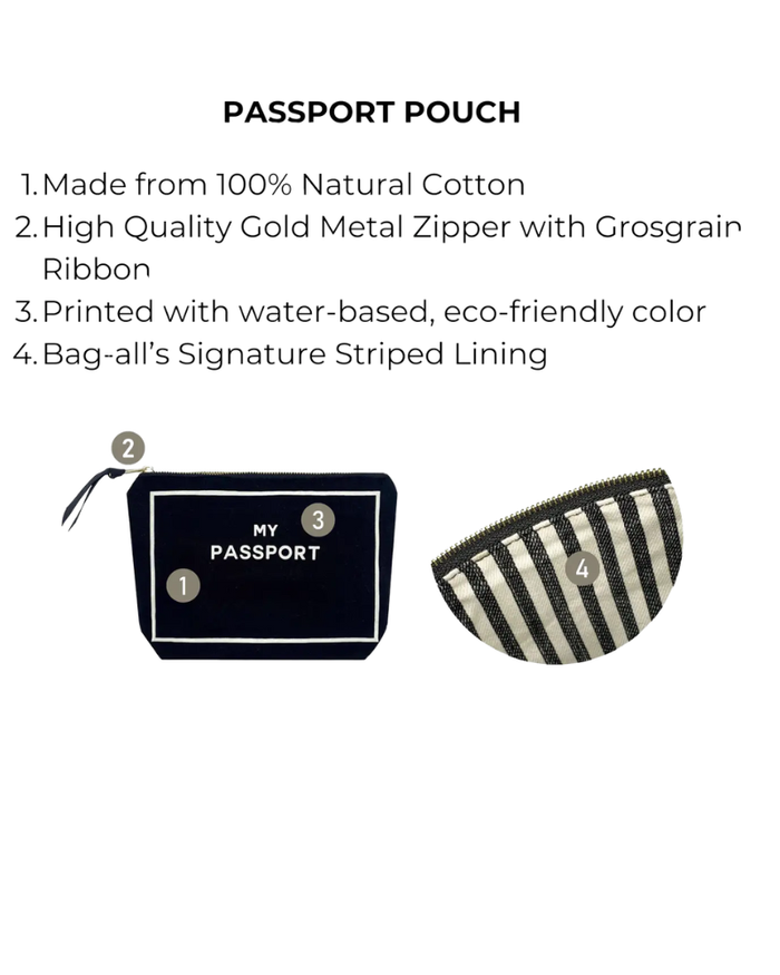 Bag All PPB Black Passport Pouch Myselflingerie.com