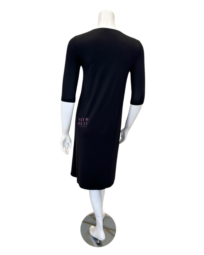BASICbar BBBKLST Black Long Sleeves Slip Dress / Tall Length myselflingerie.com