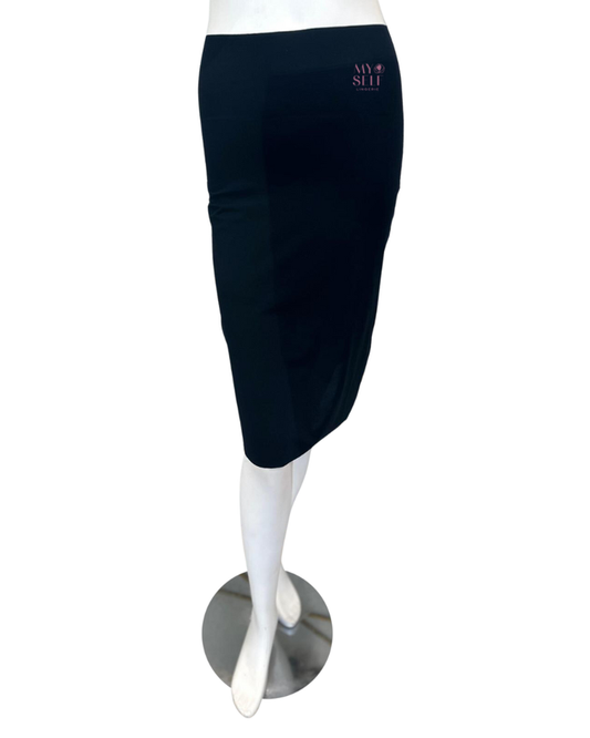 BASICbar BBBKSS Black Seamless Slip Skirt / Classic Length myselflingerie.com