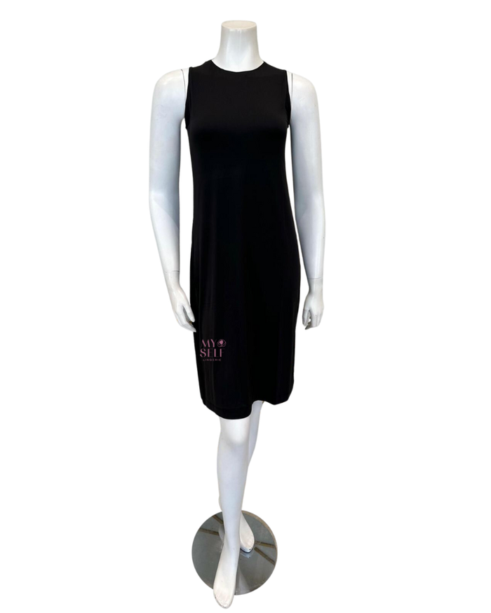 BASICbar  Black Sleeveless Slip Dress / Tall Length